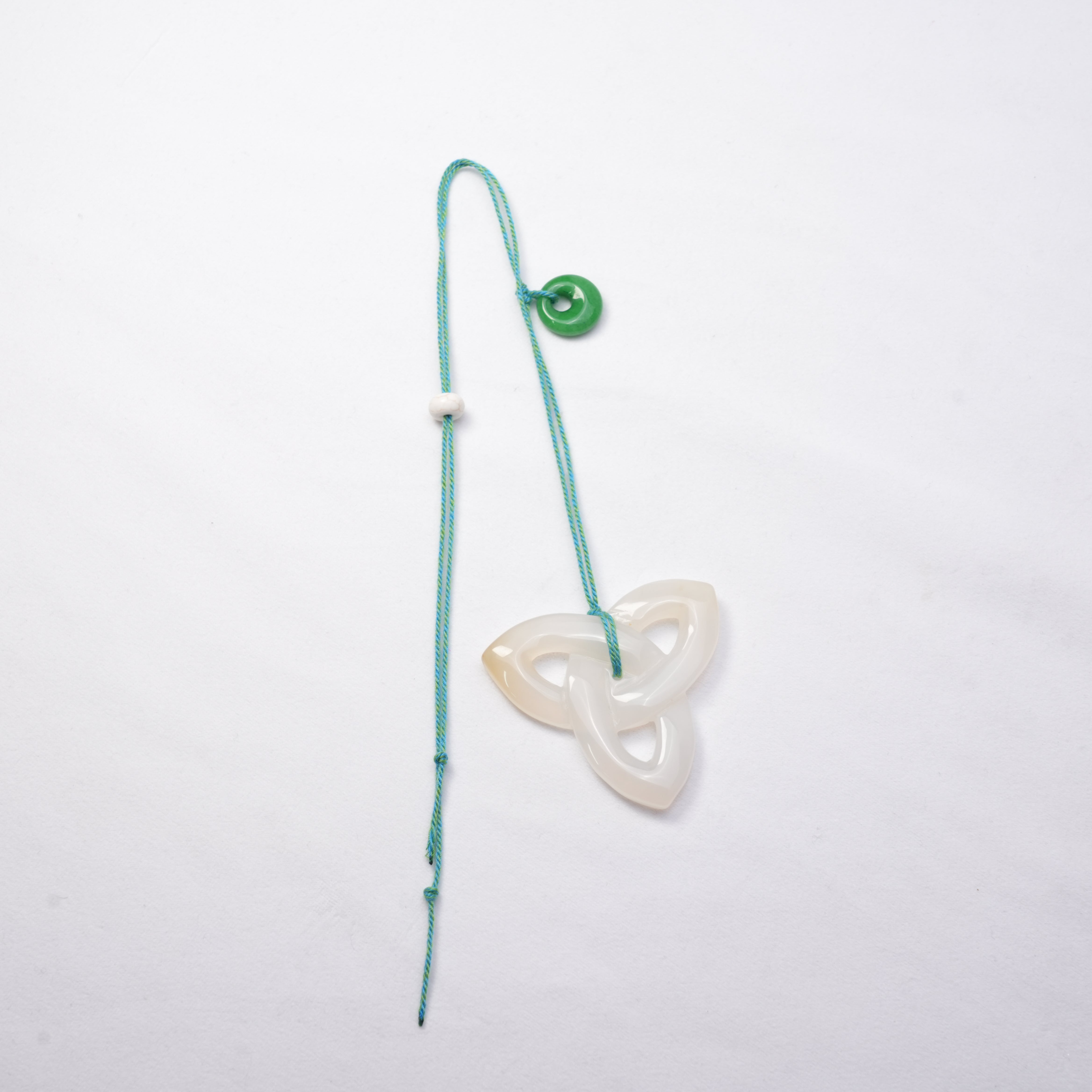 Triquetra Grey Agate Necklace