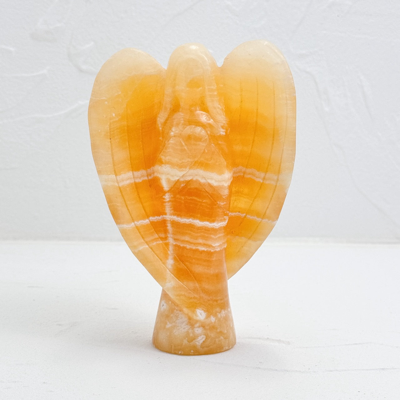 Yellow Calcite Angel Figure - Symbol of Joy and Positivity