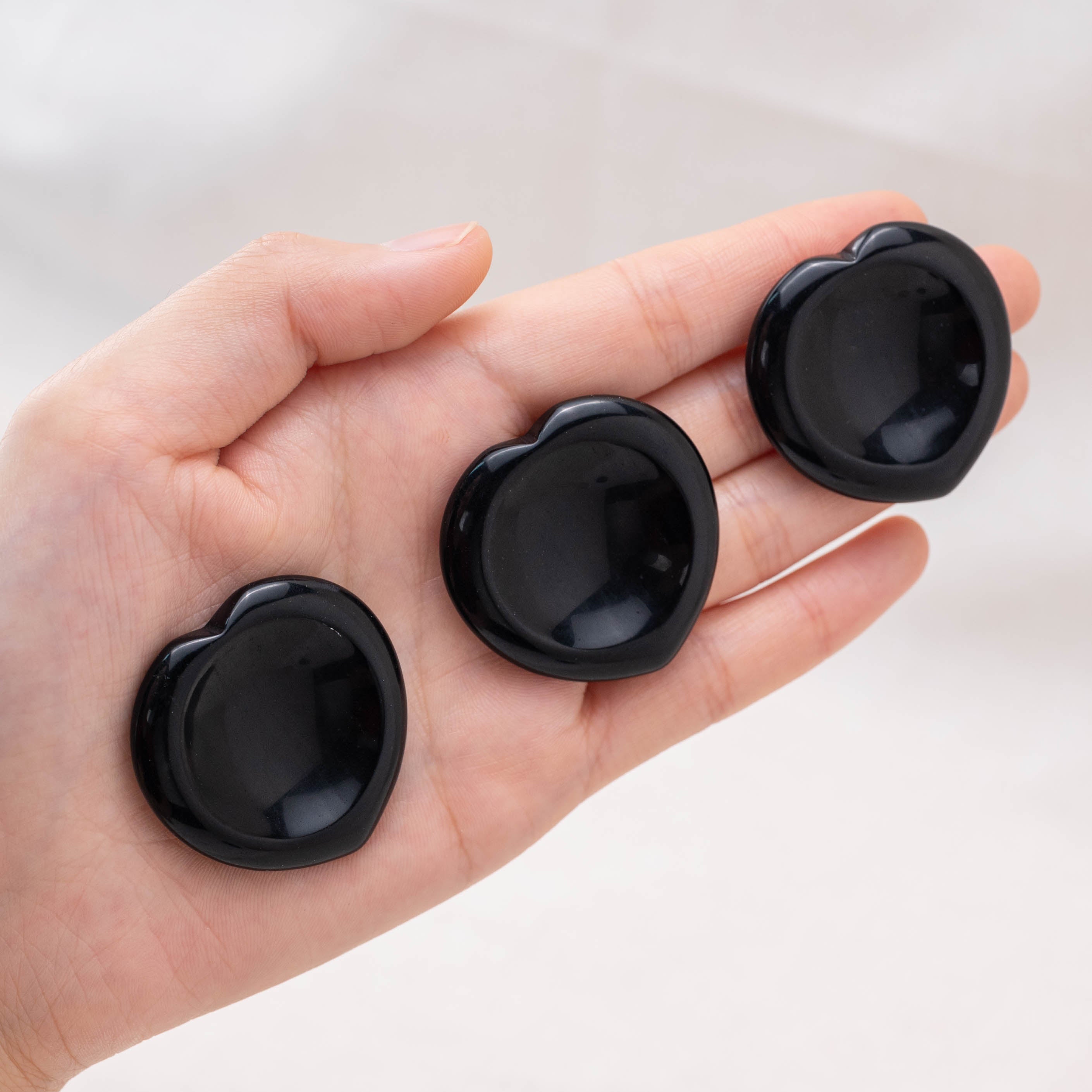 This heart-shaped Black Obsidian stone absorbs negative energies and enhances mental clarity