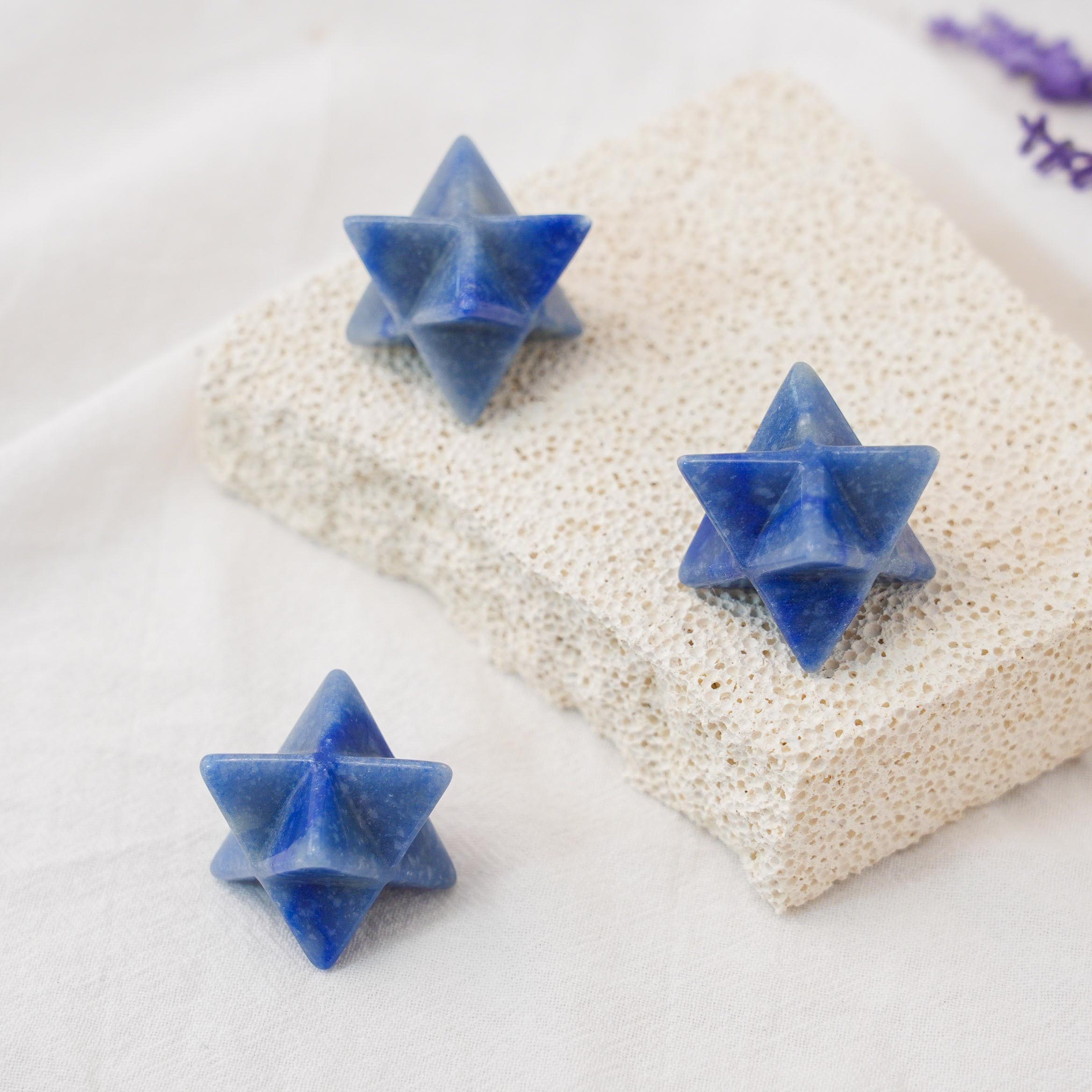 Blue Aventurine Merkaba for mental focus and stress relief