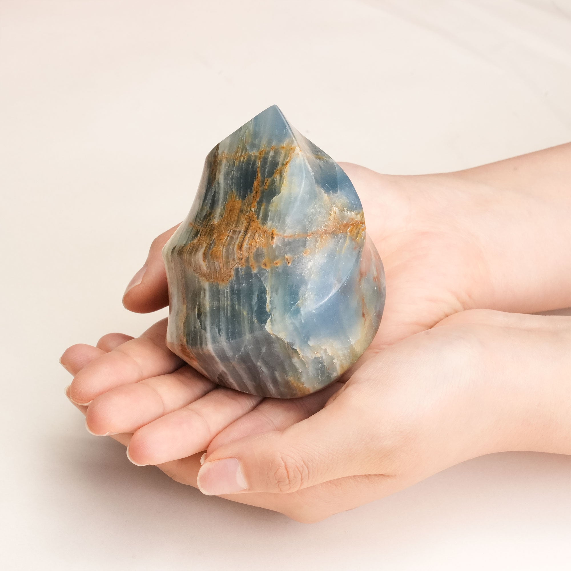 Blue Onyx Flame Crystal spiritual purification