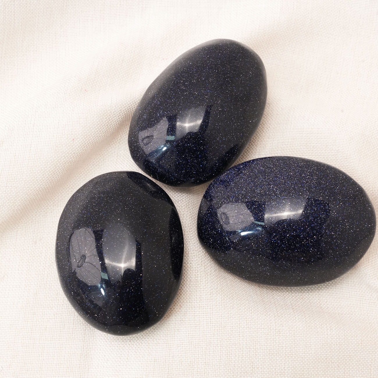 Blue Sand Stone Palm Stone used for energy healing and well-being