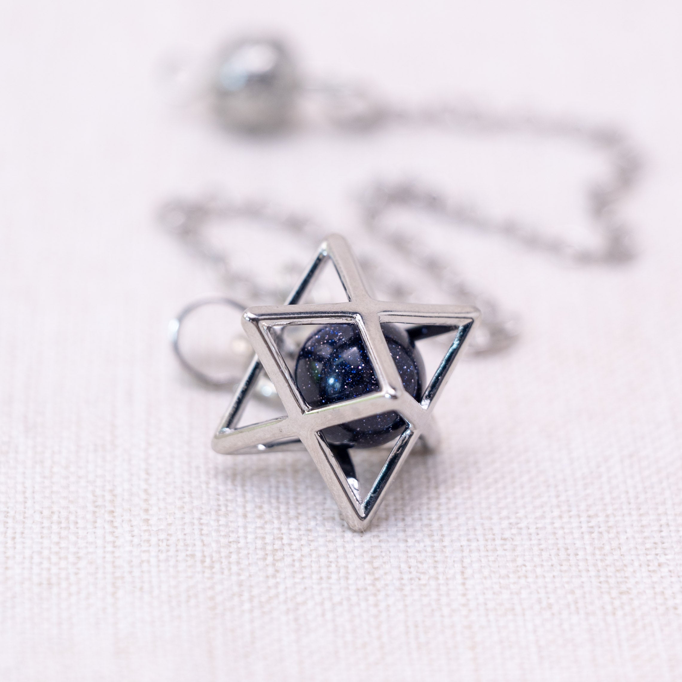 Blue Sand Stone Merkaba Pendulum for confidence