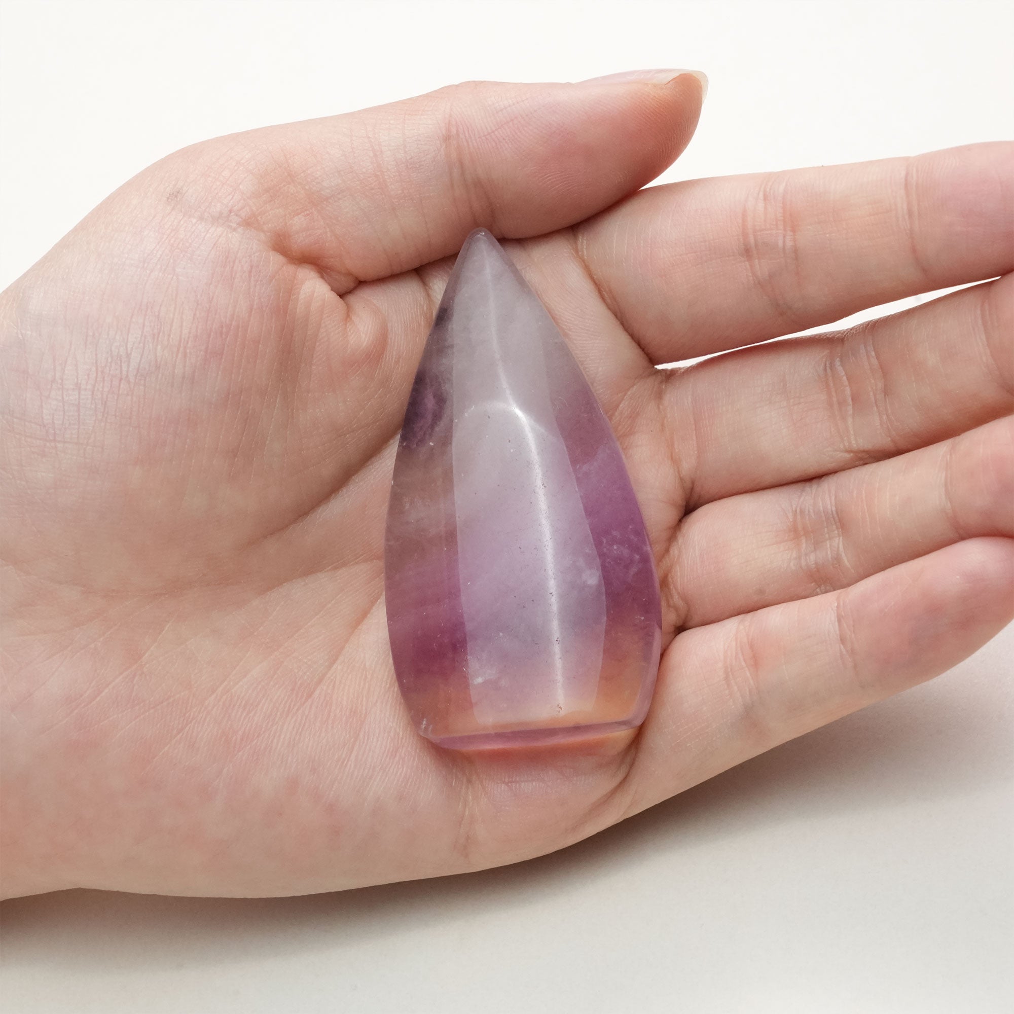 Polished Candy Fluorite Freeform, symbolizing harmony and balance