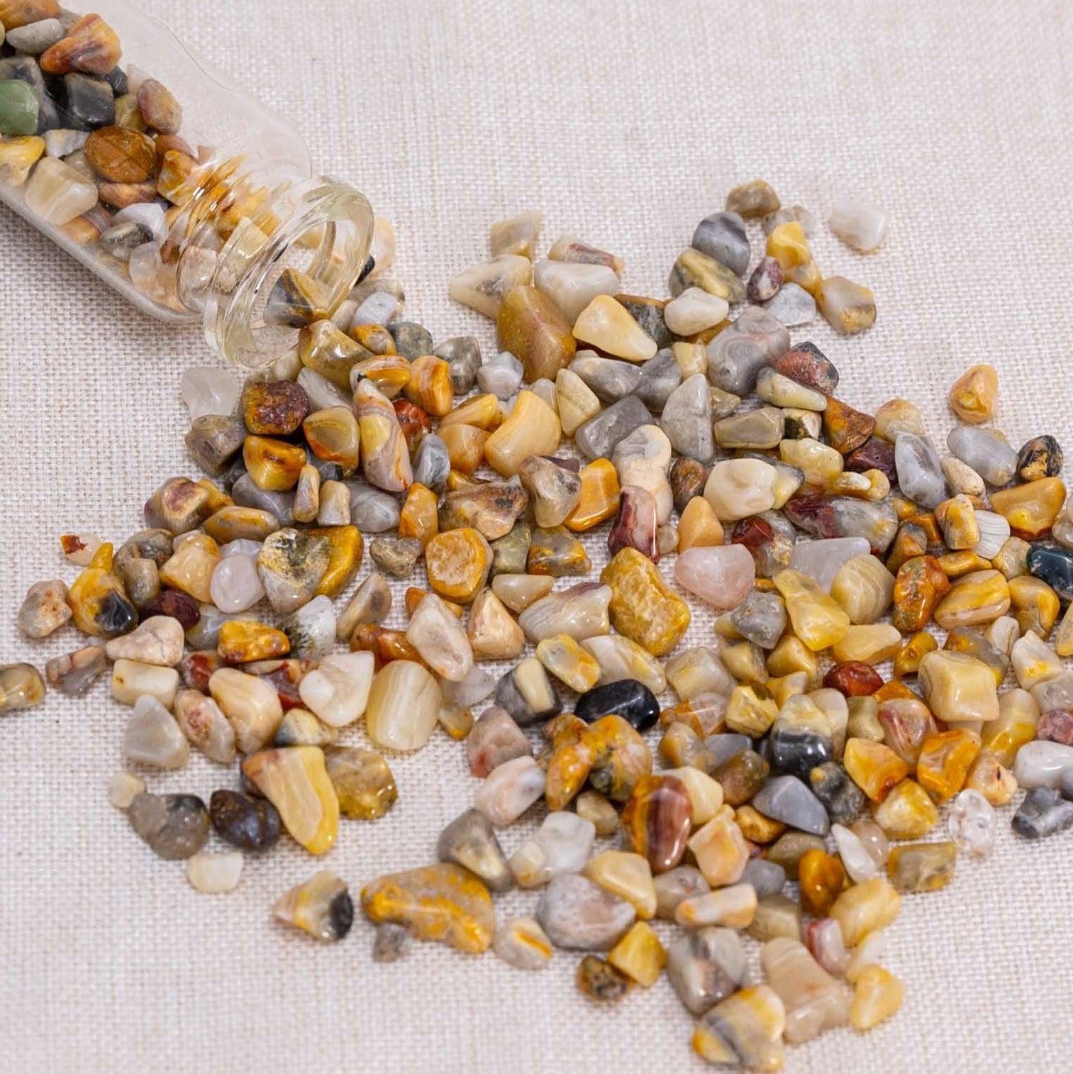 Natural Crazy Agate Chips promote emotional stability and balance.