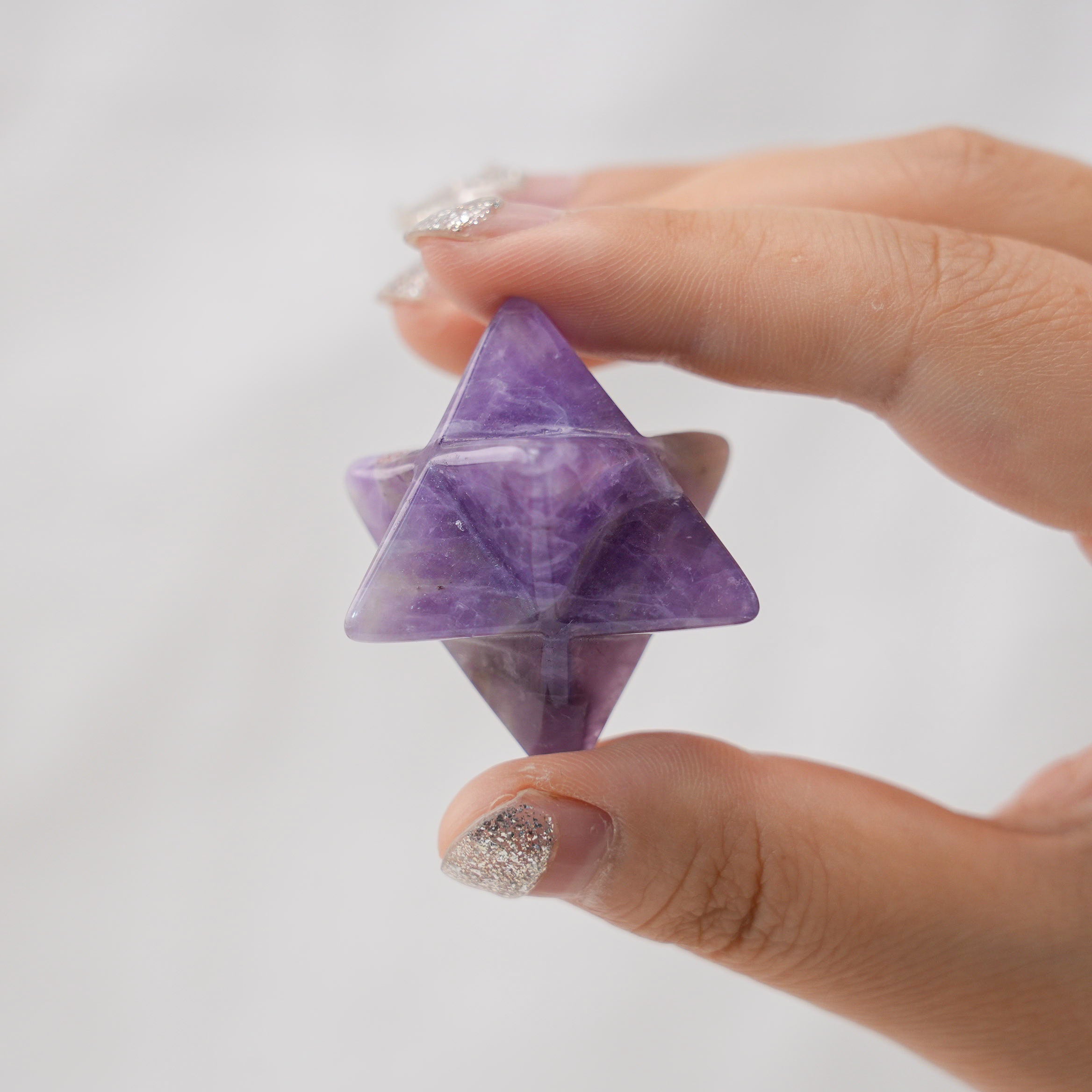 Dream Amethyst Merkaba to enhance clarity and psychic abilitie