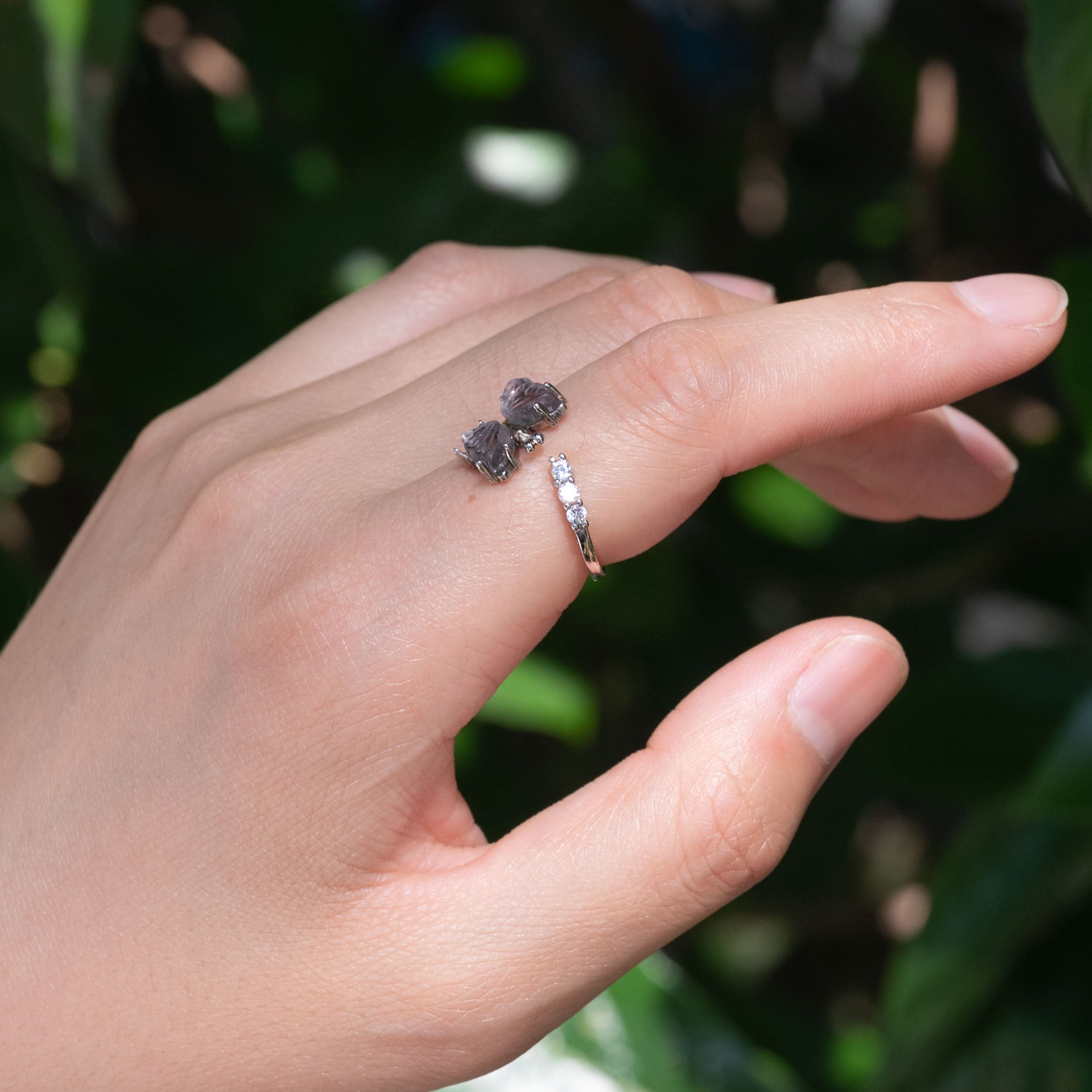 Beautiful Fluorite Butterfly Ring, ideal for nature lovers.