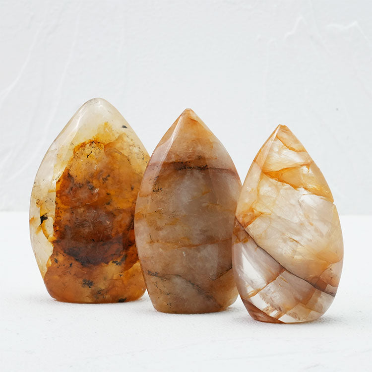 Glowing Golden Healer Quartz Freeform, emitting soothing vibrations