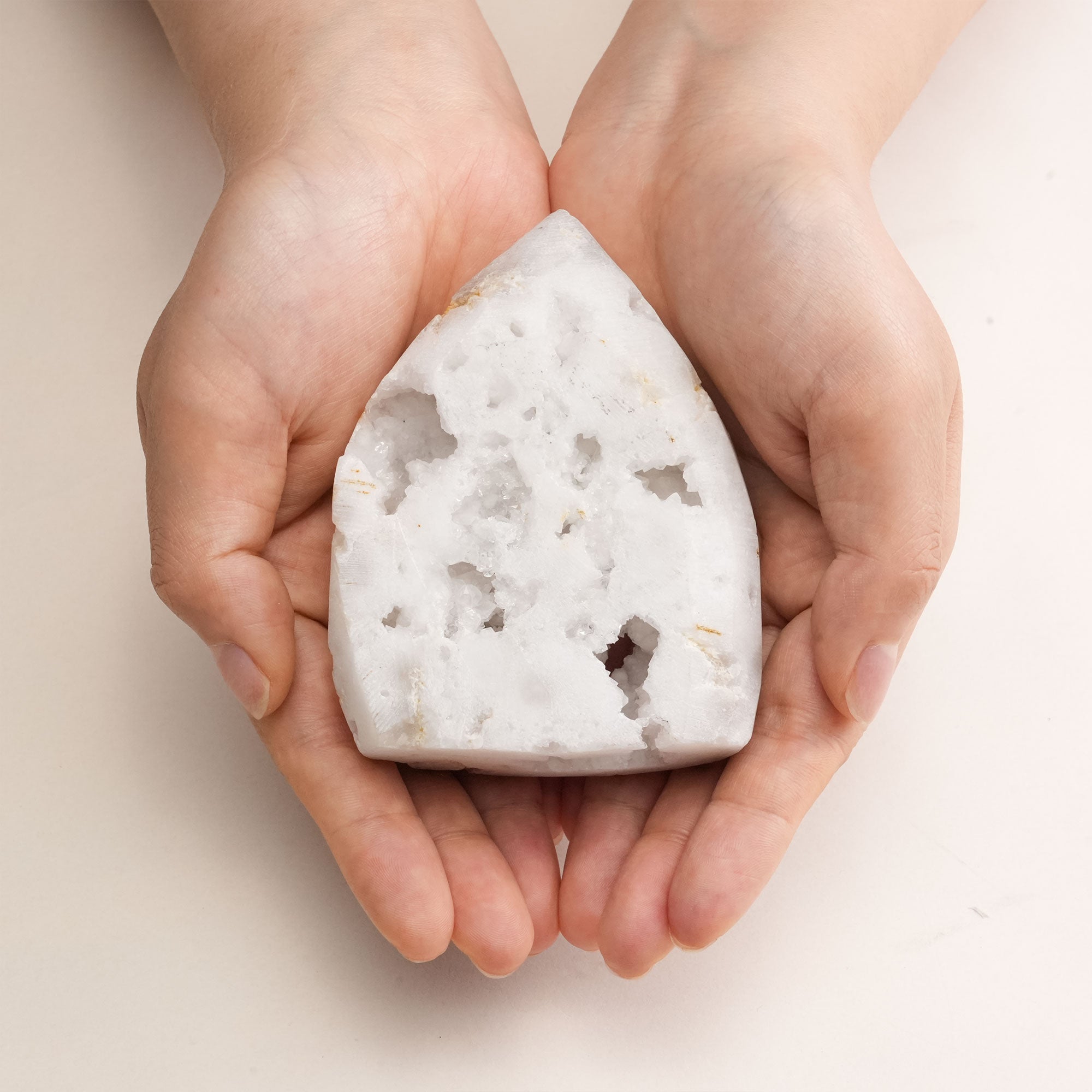 Decorative Clear Quartz Geode Freeform Crystal adding elegance to any space