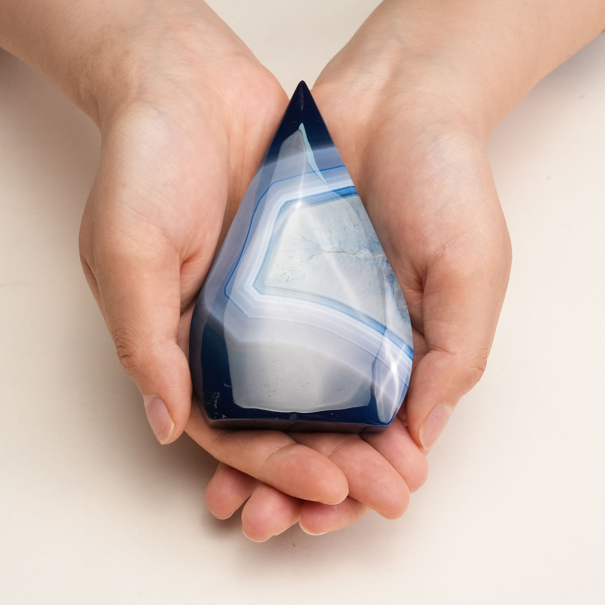 Natural calming energy of Blue Lace Agate