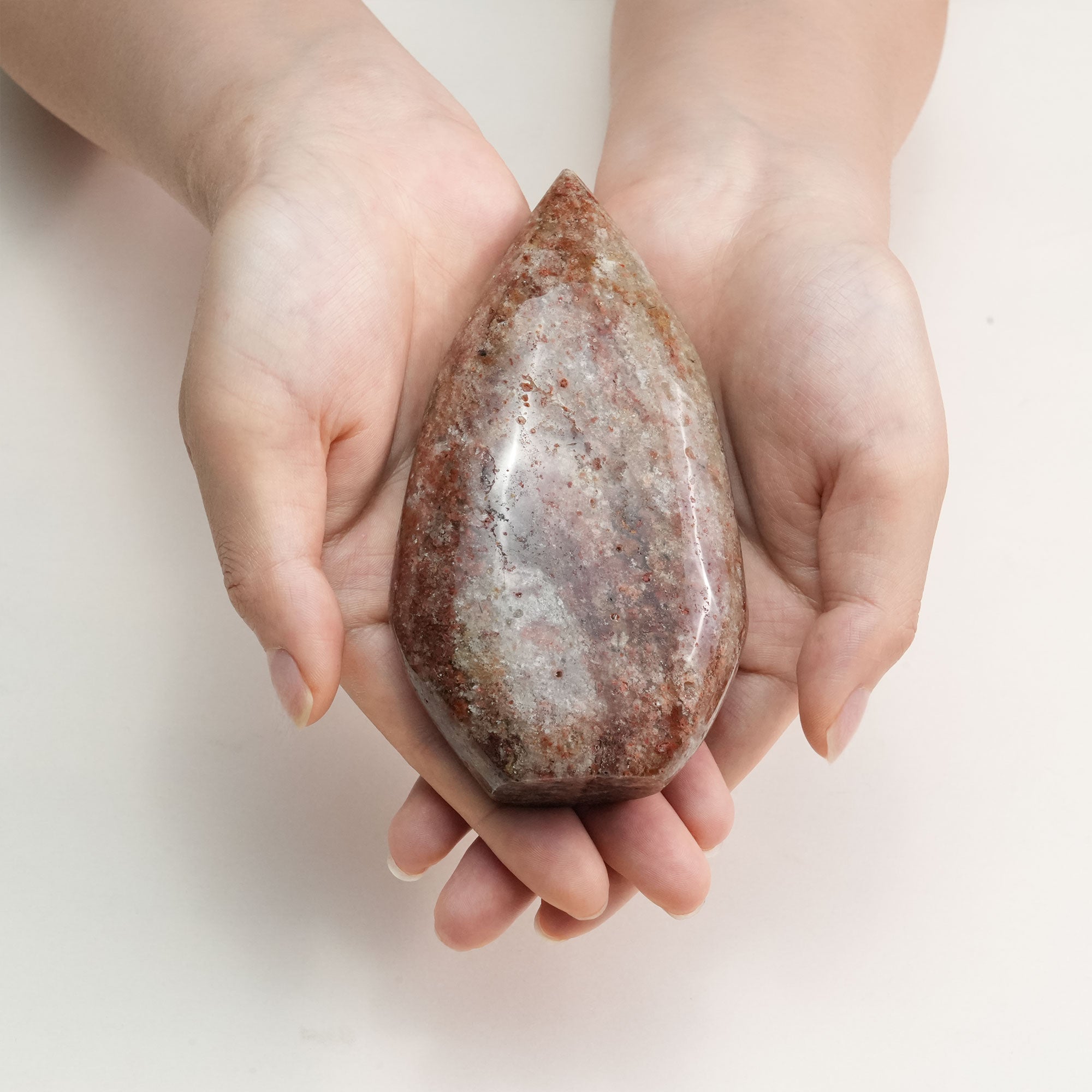 Enchanting Phantom Quartz Freeform, capturing the essence of natural beauty