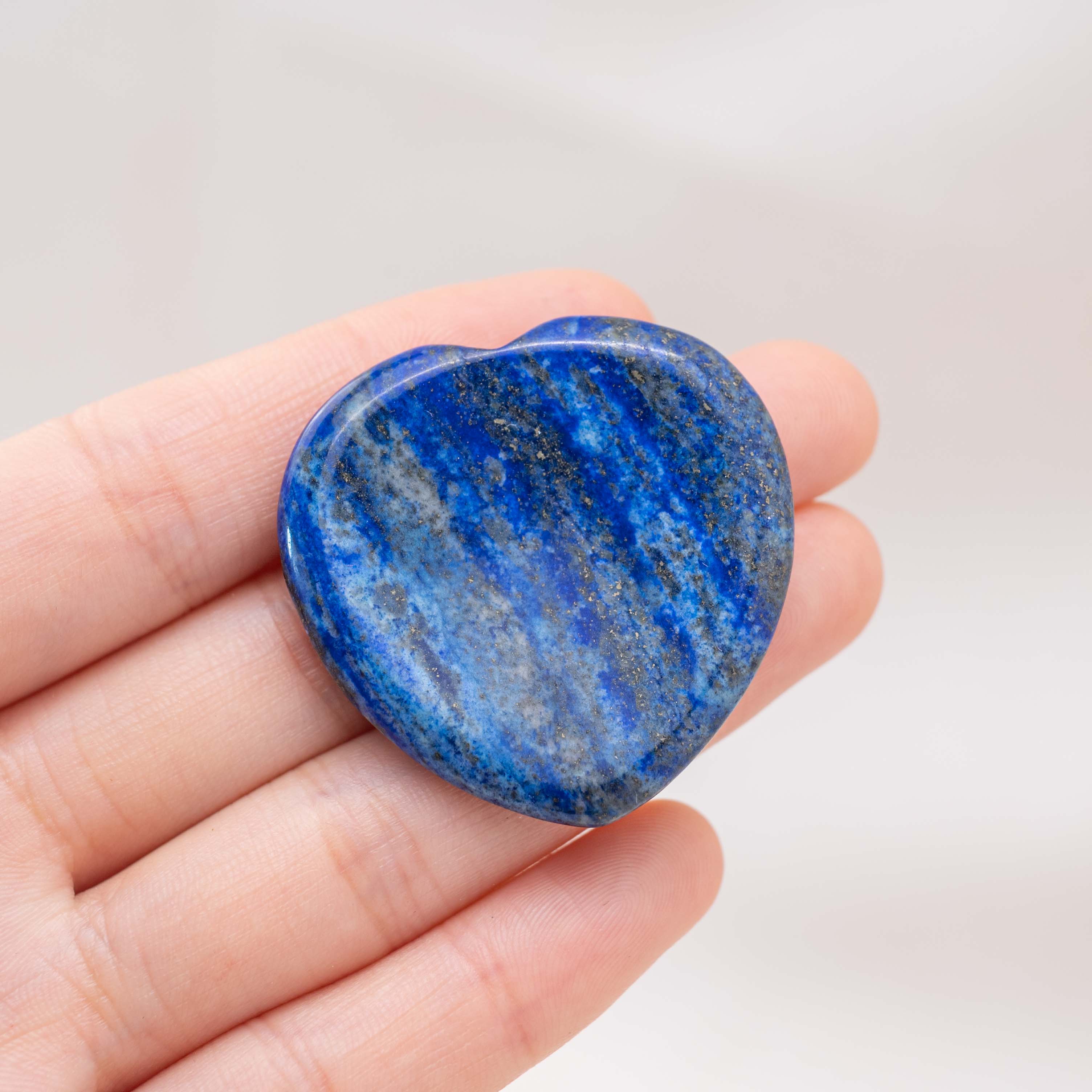 Strengthen your inner peace with the Lapis Lazuli Heart Worry Stone