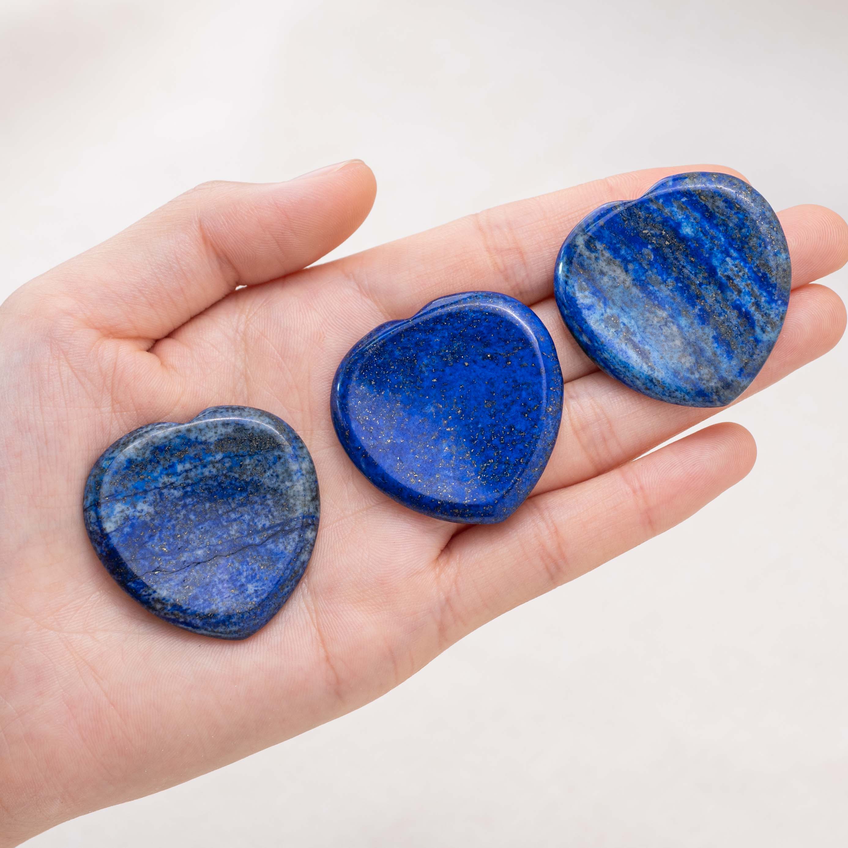 Use the Lapis Lazuli Heart Worry Stone to improve communication