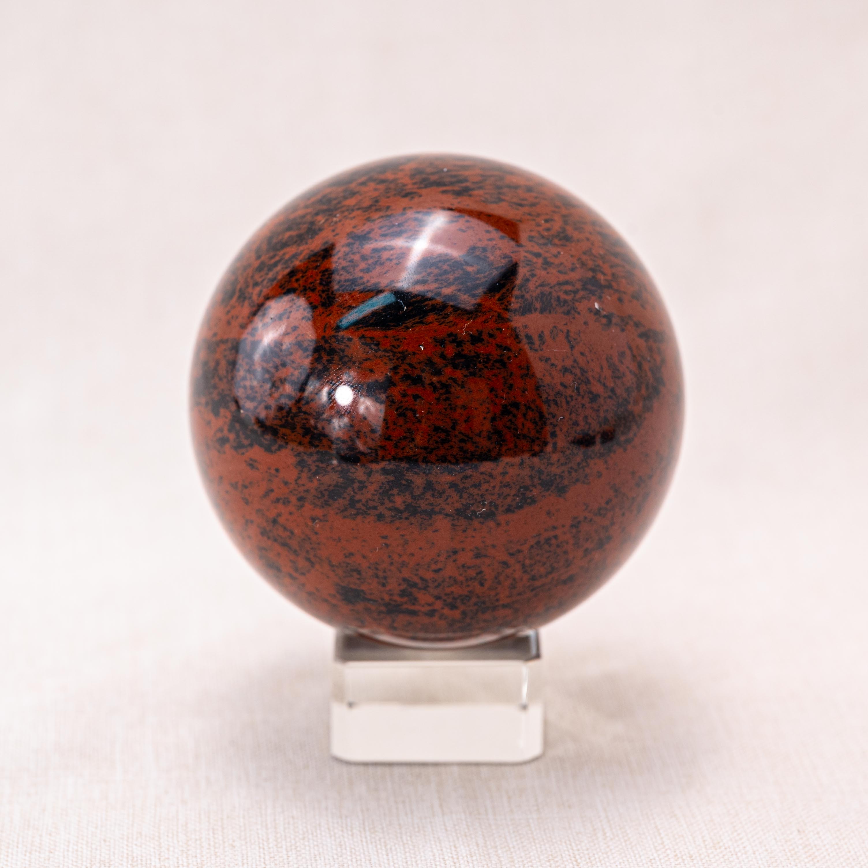 Mahogany Obsidian Sphere with rich brown tones