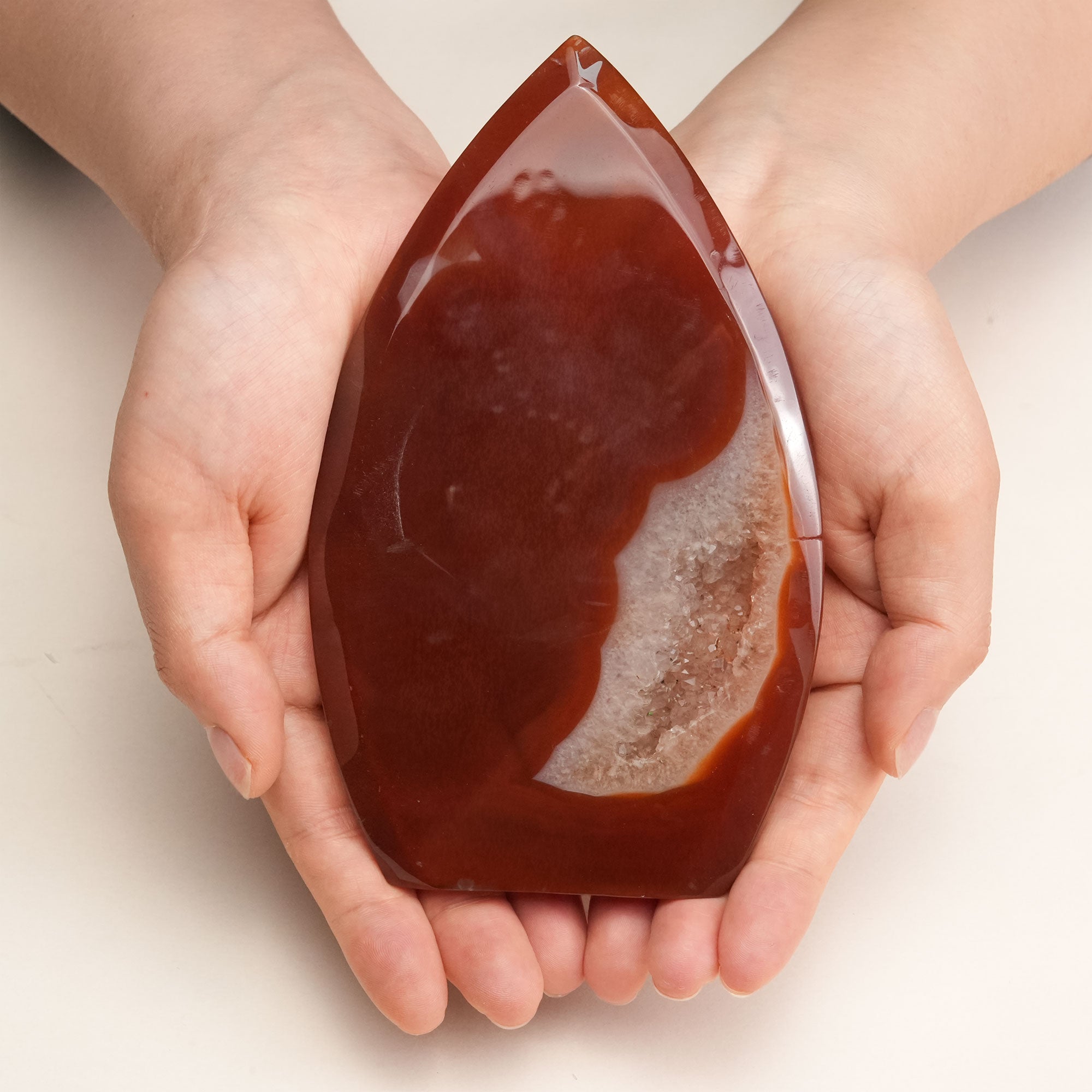 Hand-selected Carnelian freeform for boosting self-esteem