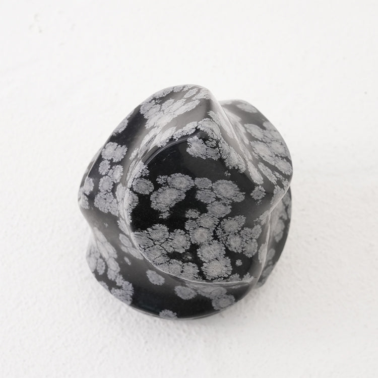 High-quality Snowflake Obsidian Flame ideal for meditation and emotional healing