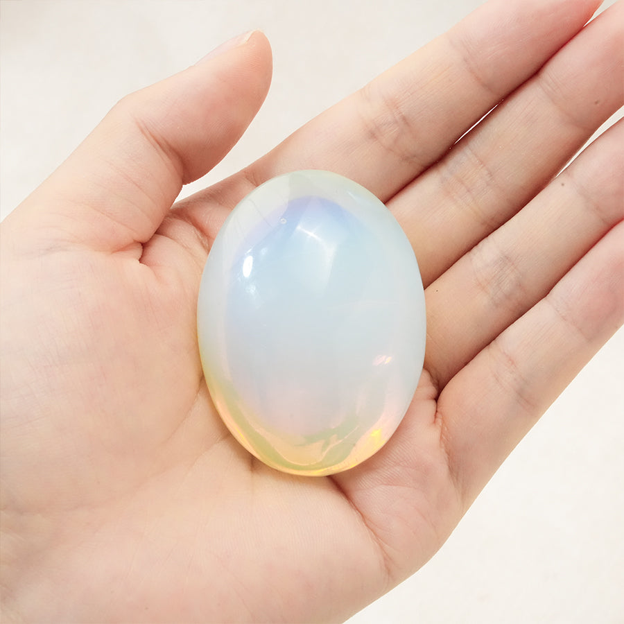 Opalite Palm Stone crystal for meditation and spiritual growth