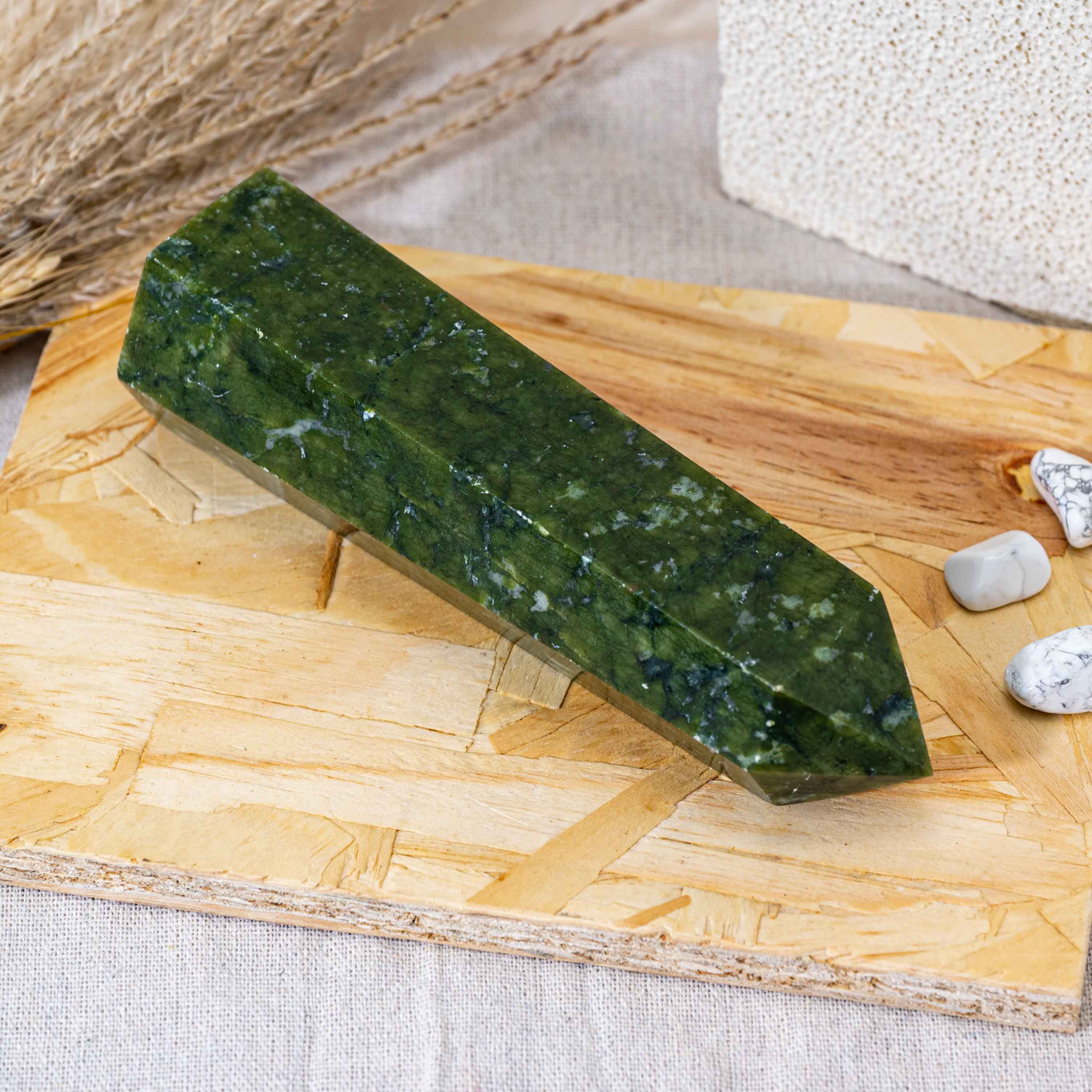 With its striking appearance, the Southern Jade Tower serves as both a decorative piece and a powerful healing tool