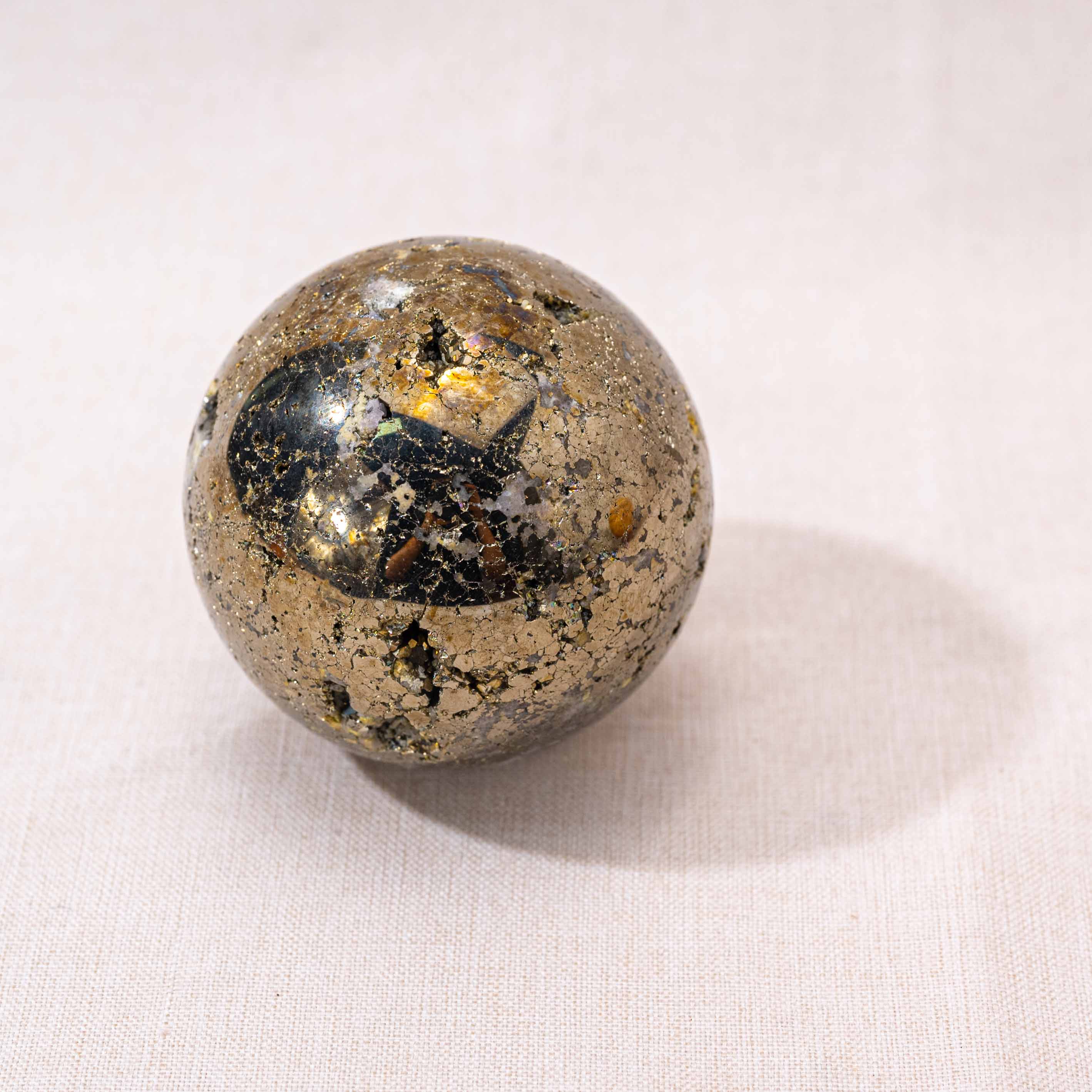 Peruvian Chalcopyrite Sphere for meditation and focus