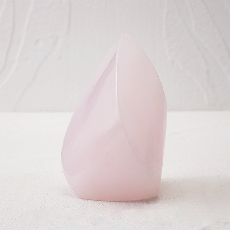 Pink Jade carved decor piece boosts love energy