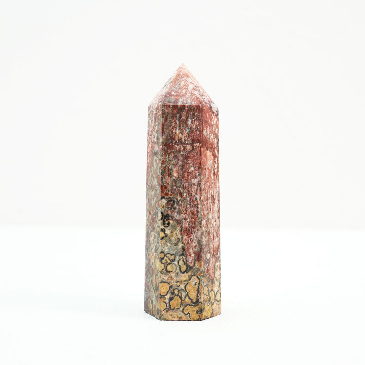 Healing Properties of Pink Leopard Skin Jasper Point Stone