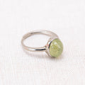 Prehnite Ring with soft green hue.