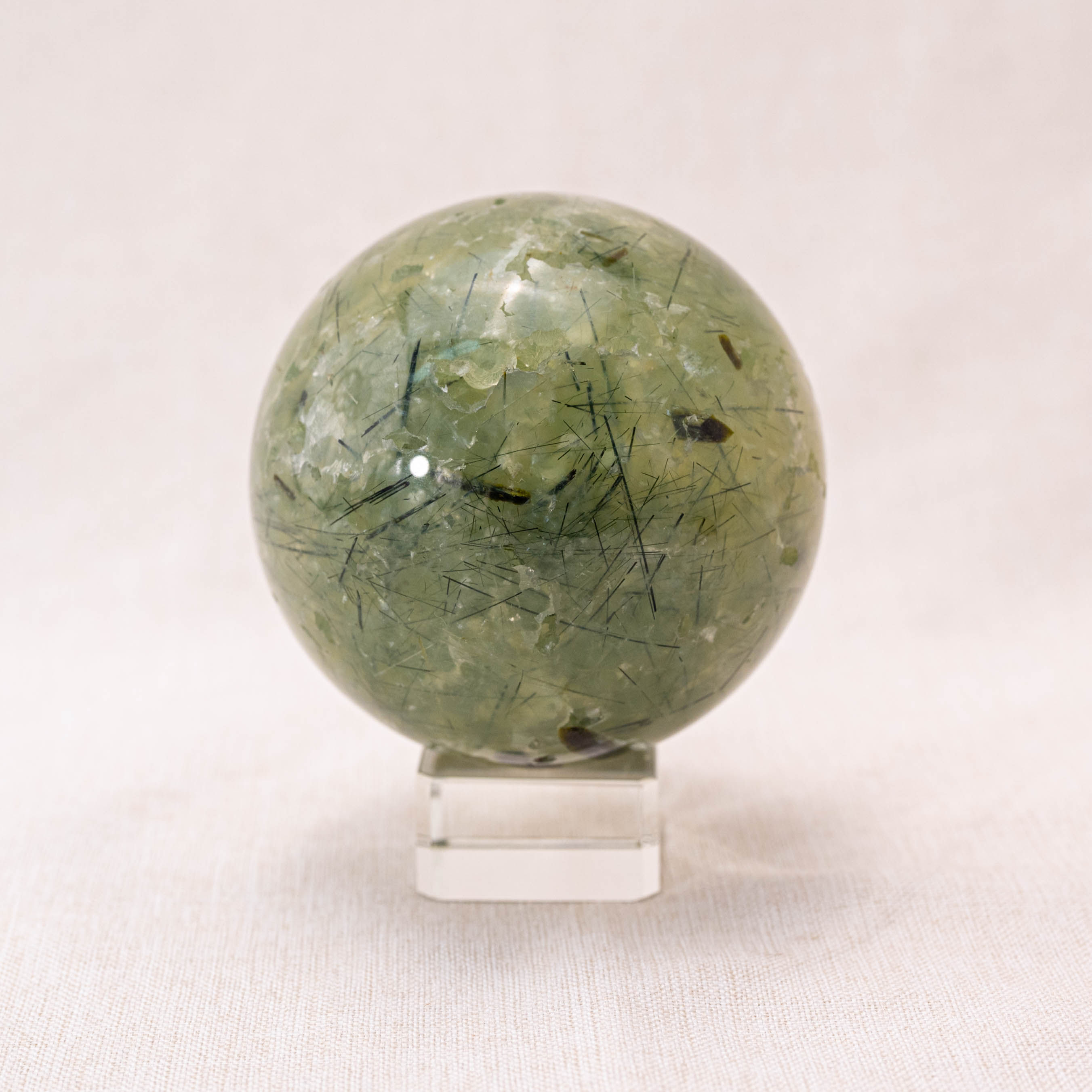 Energetic Prehnite Sphere for spiritual growth