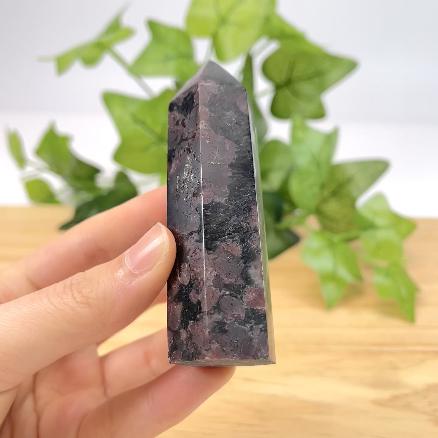 Astrophyllite Garnet Crystal Point Rare Radiating Mineral Tower for Transformation & Inner Fire