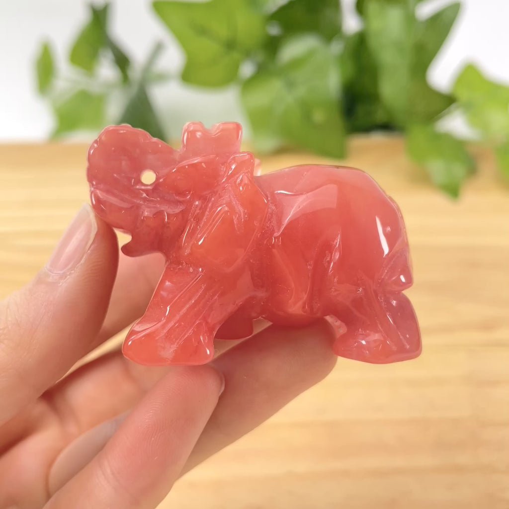 Mixed Crystal Elephant Carving – Lucky Charm for Prosperity & Protection