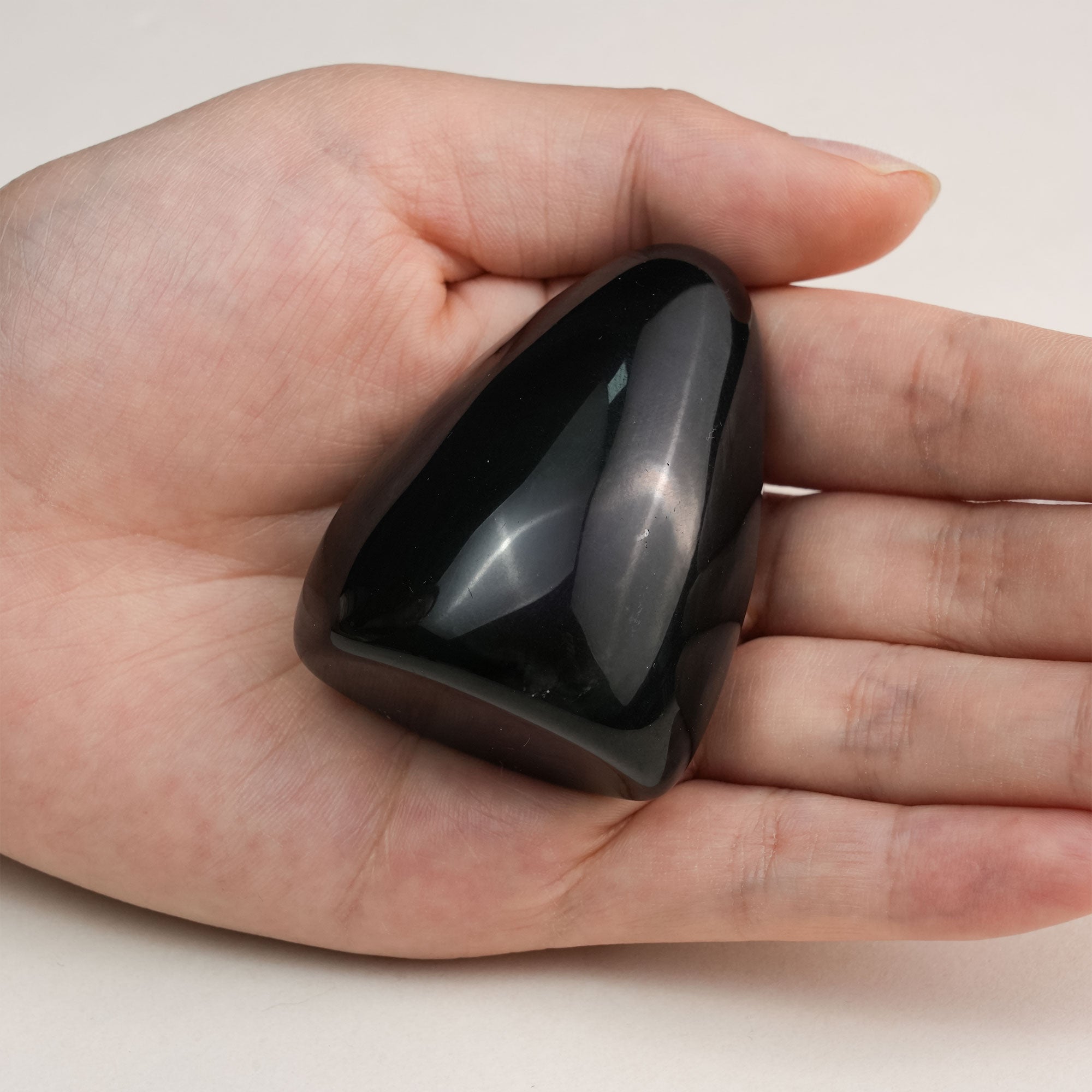 Polished Rainbow Obsidian, displaying its colorful beauty