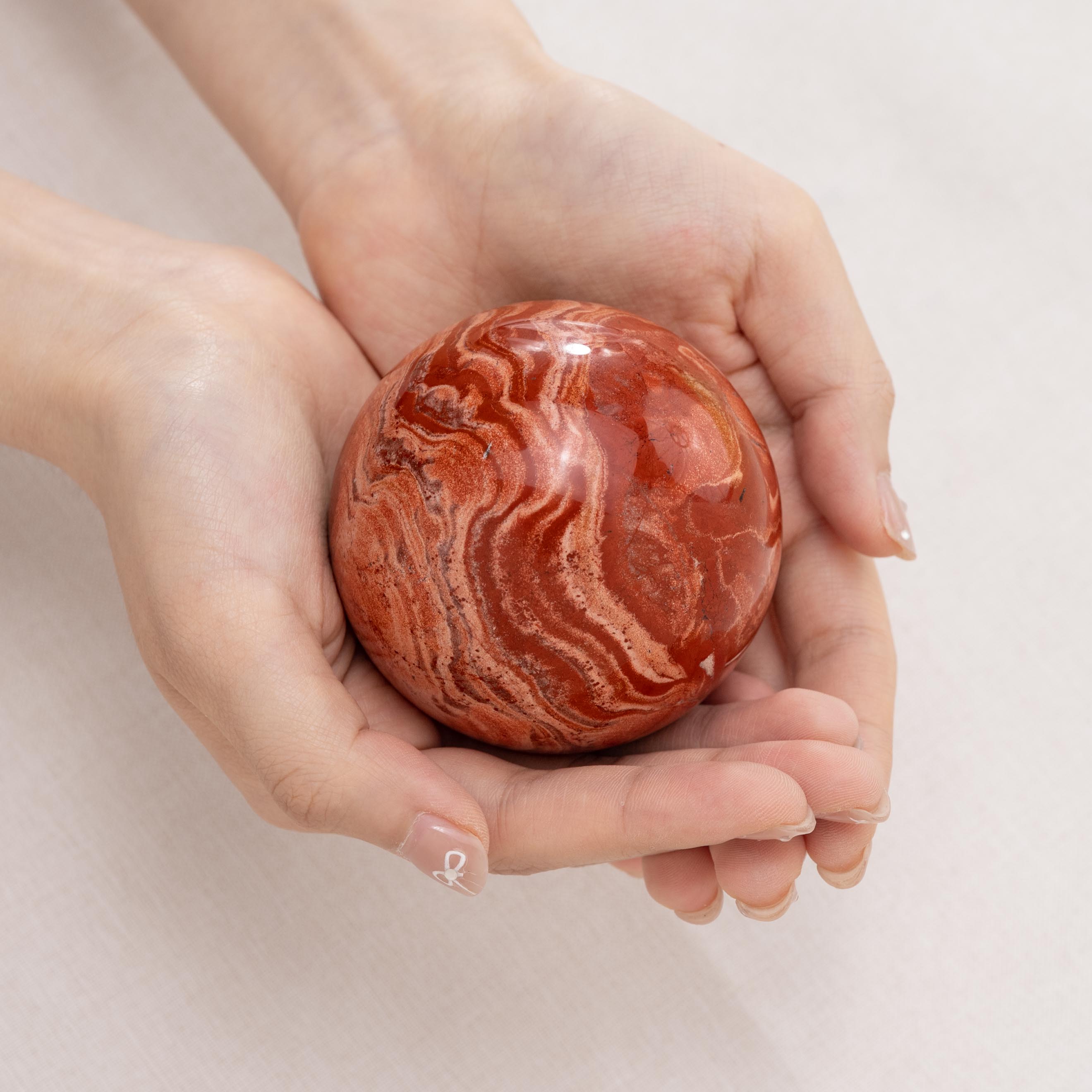 Red Jasper Sphere for stress relief and emotional healing