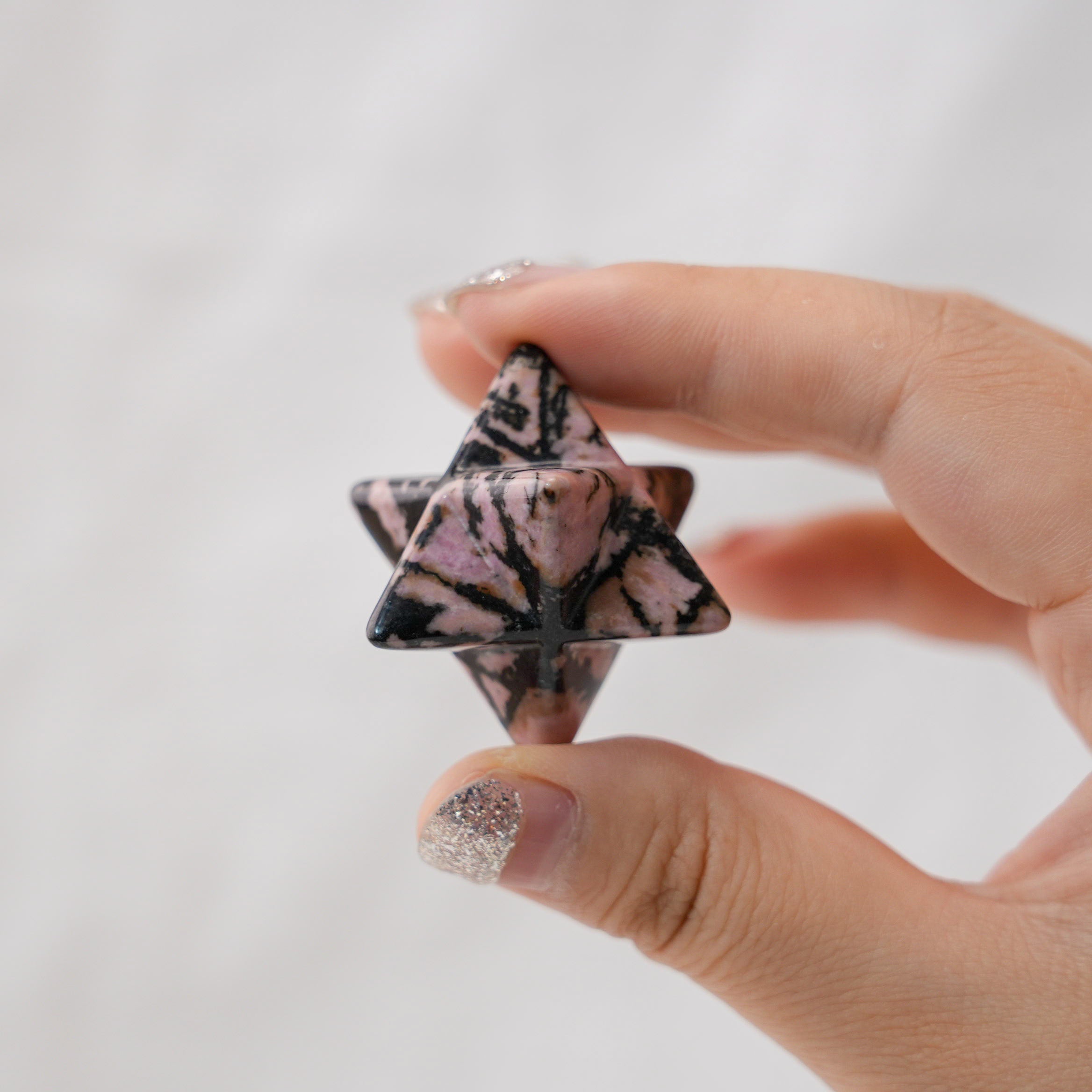 Rhodonite Merkaba Balancing Feminine and Masculine Energy
