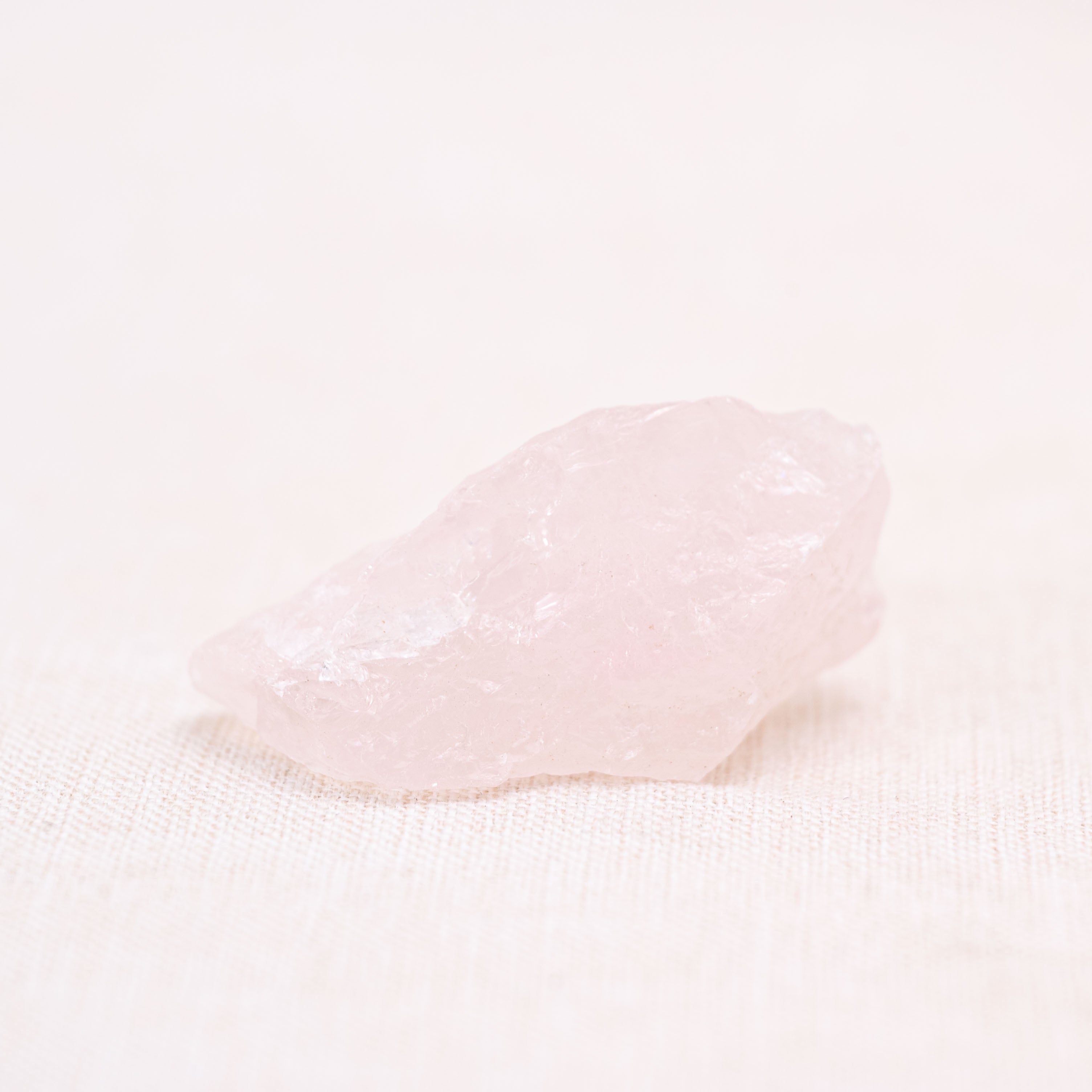 Unpolished rose quartz stones help to open the heart chakra