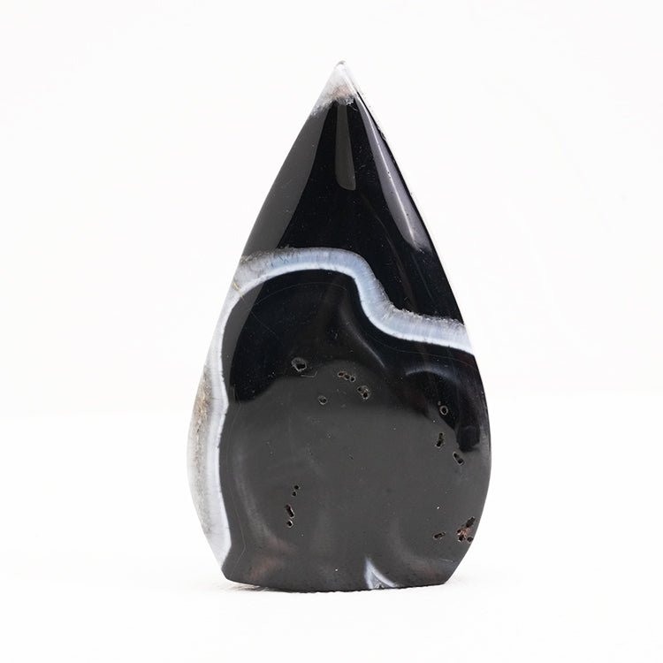 Natural Black Sardonyx Freeform Crystal perfect for meditation and focus