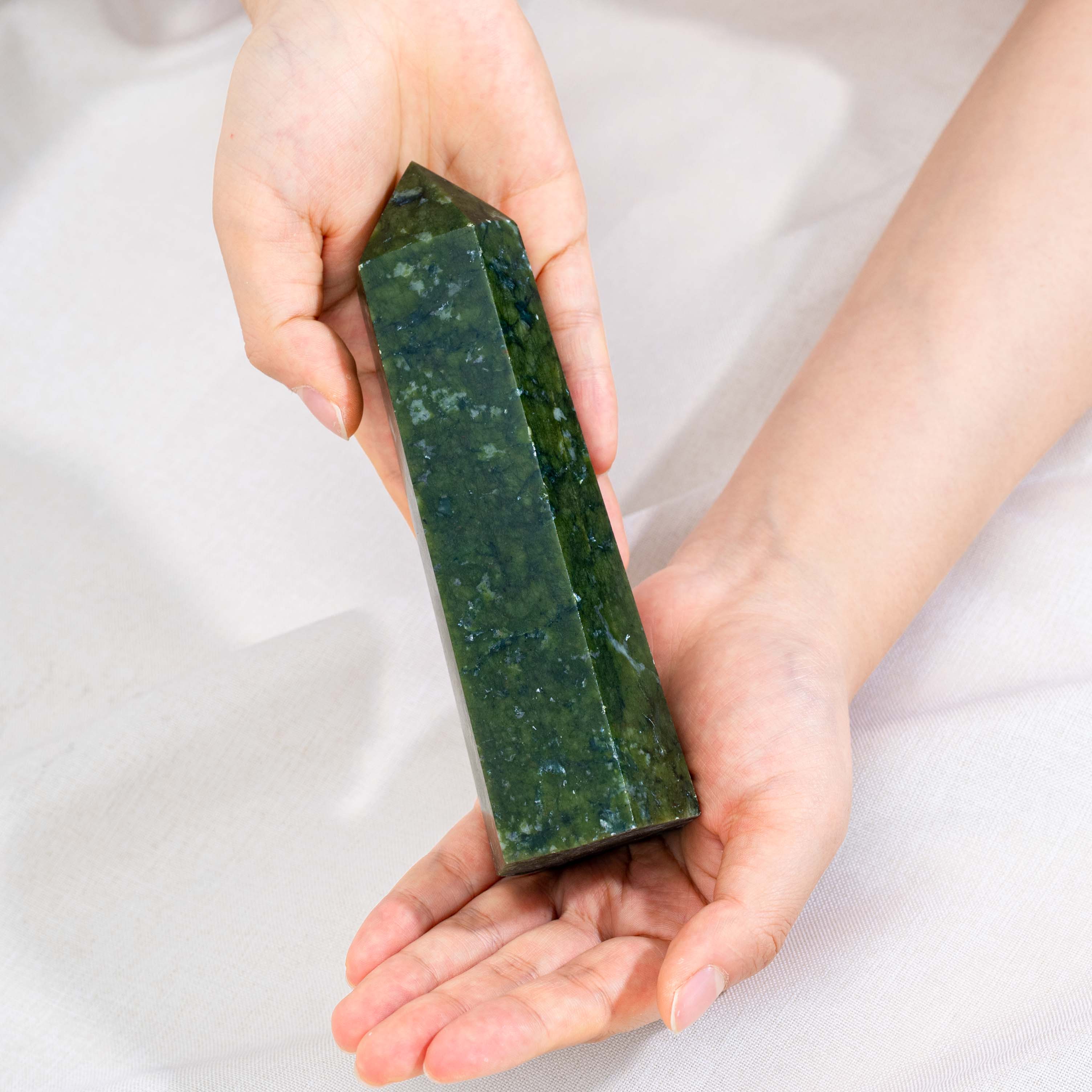 This unique crystal tower is known to balance emotional energies and promote inner harmony, perfect for meditation practices