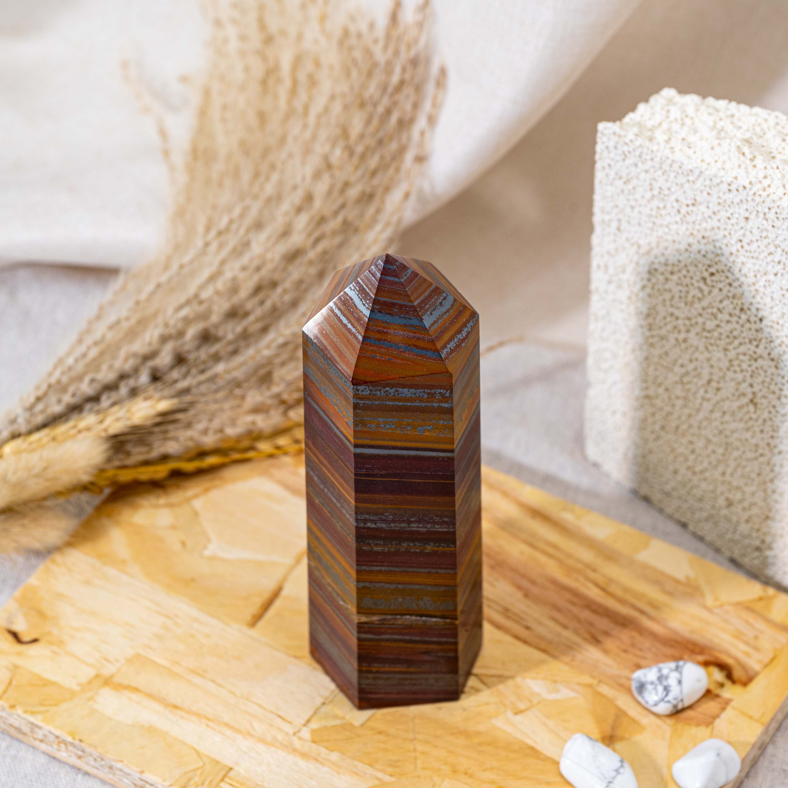 The Iron Tiger Eye Stone Tower is known for boosting personal strength and enhancing resilience