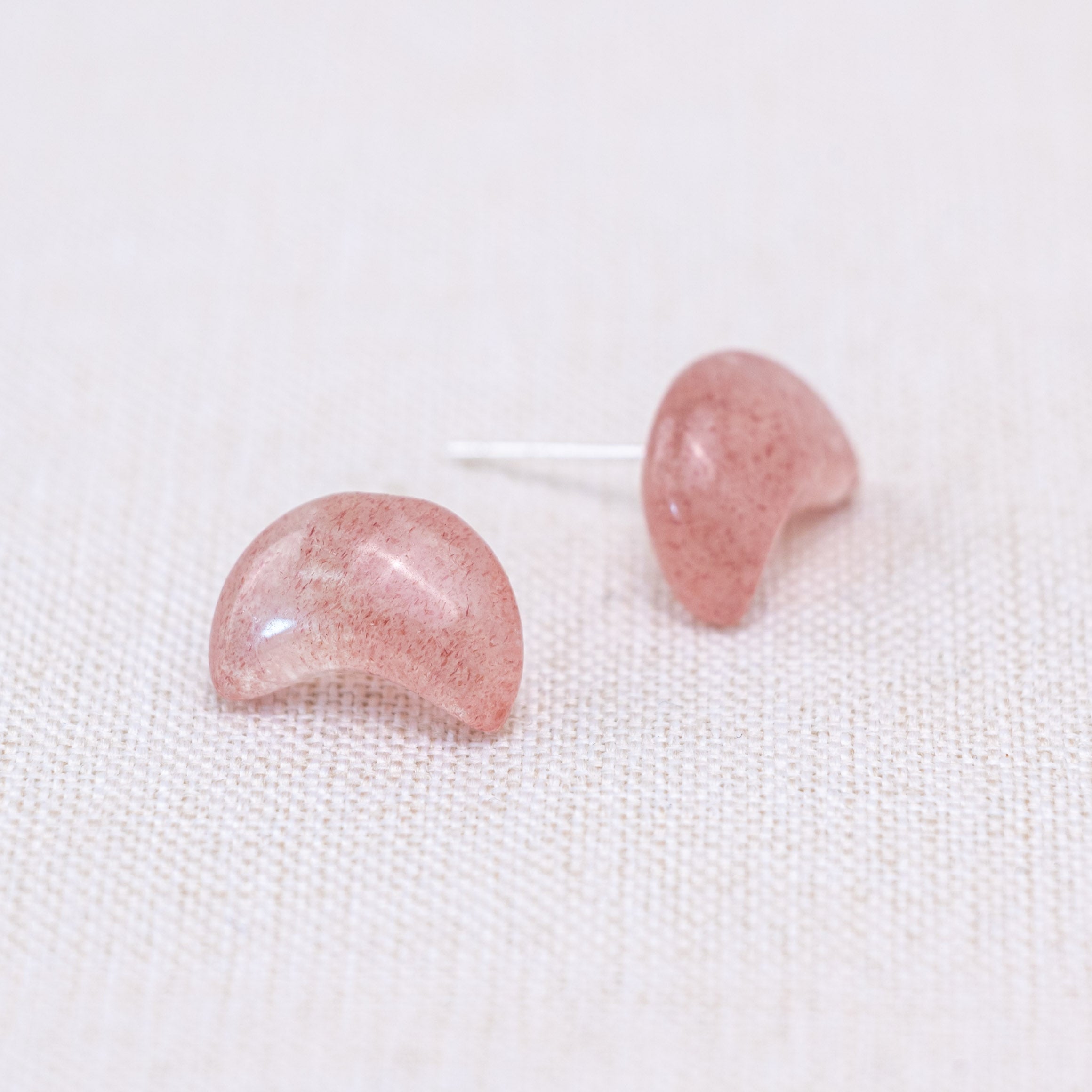 Strawberry Quartz Earrings embrace love and joy, supporting emotional healing and growth.