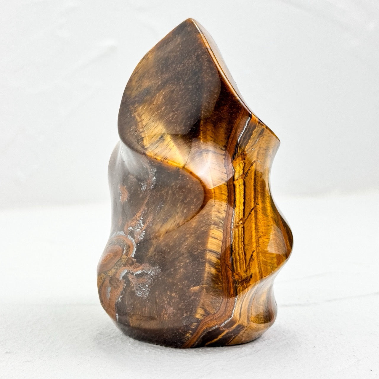 Tiger Eye Stone Flame  for energy healing practices