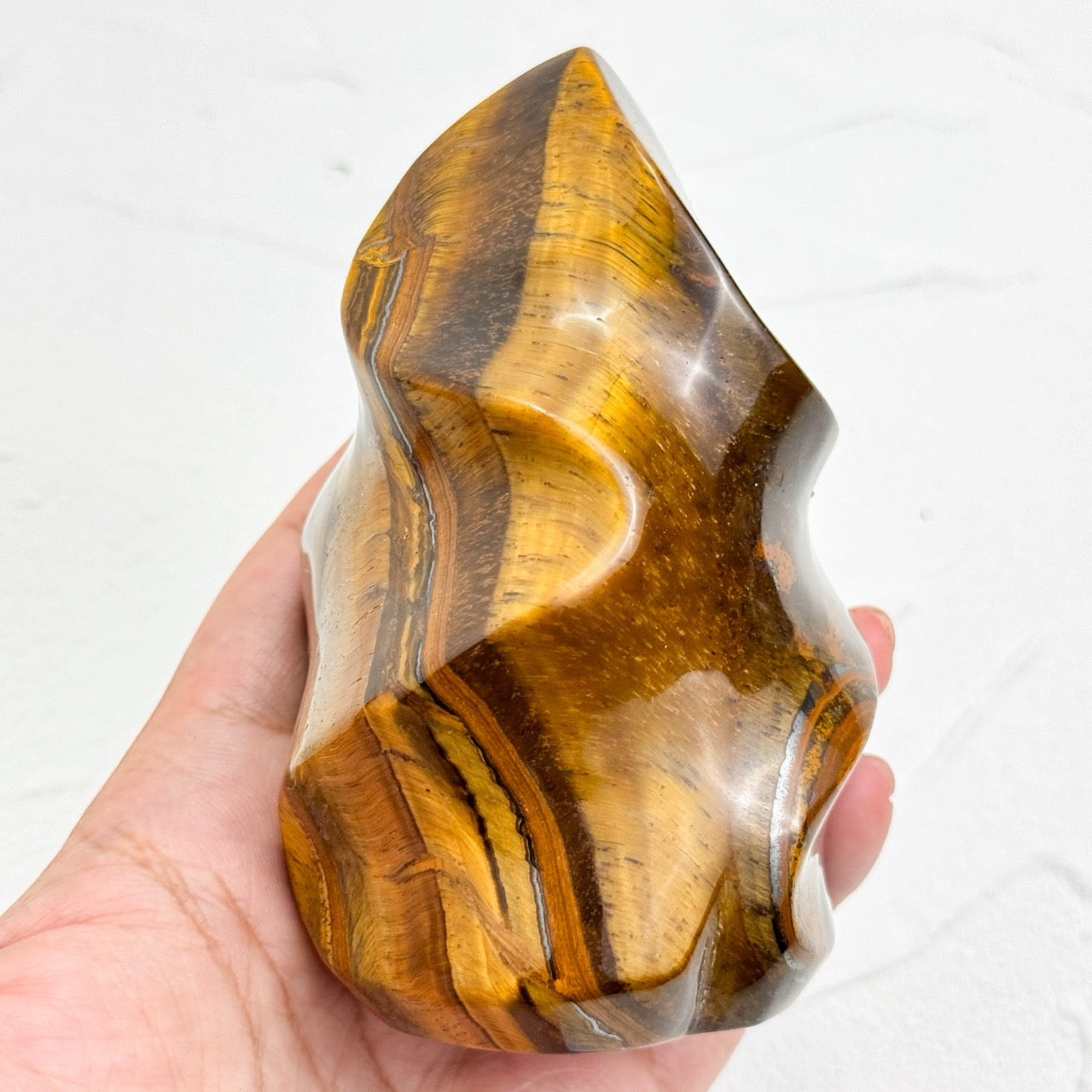 Tiger Eye Stone Flame Healing Crystal for spiritual growth