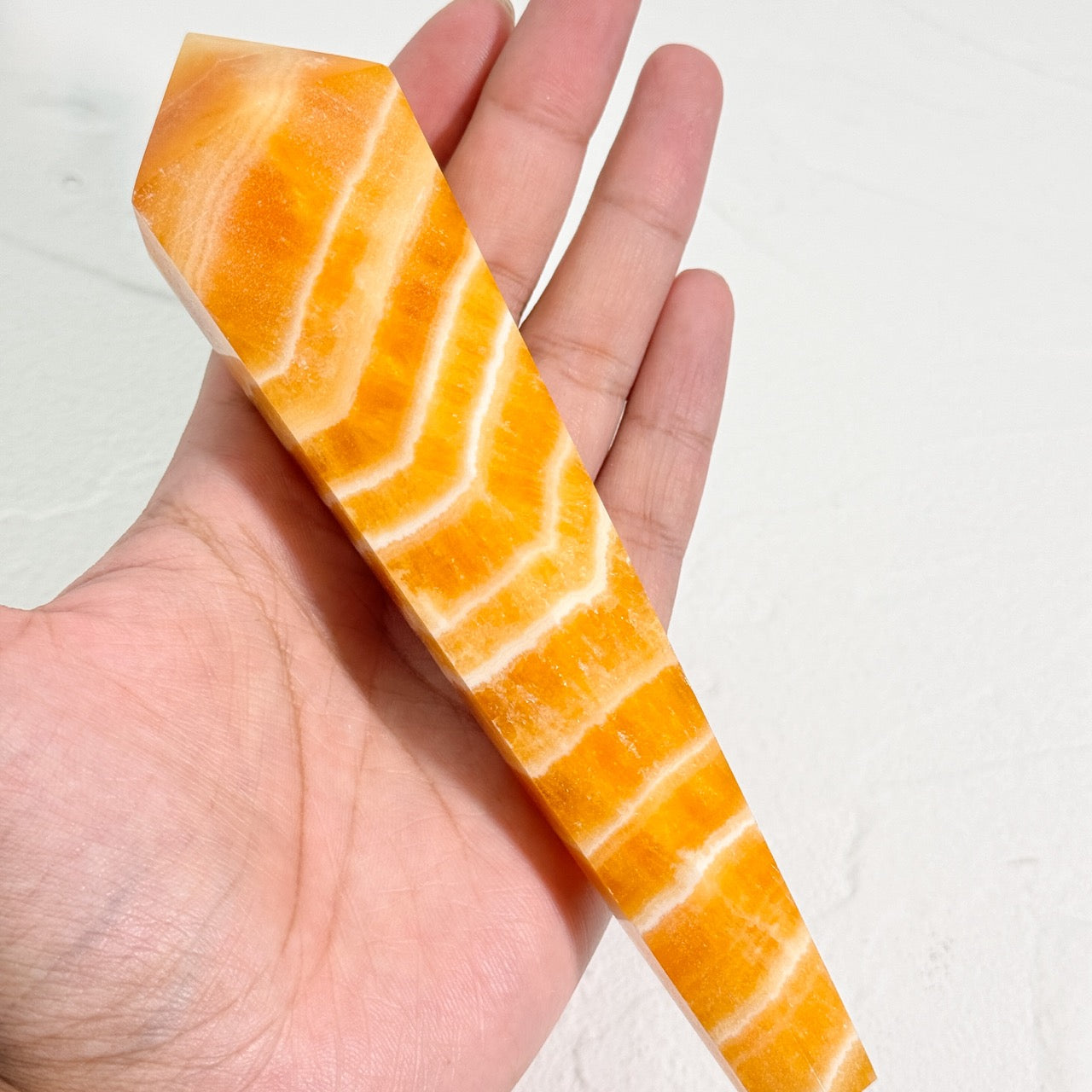 Natural Yellow Calcite Wand - Healing Stone