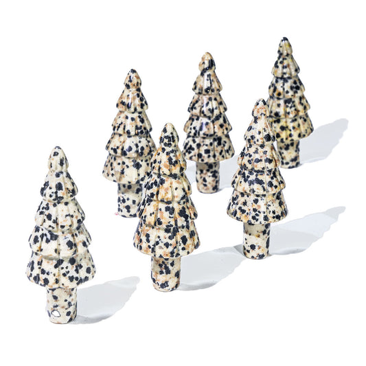 2-Inch Dalmatian Jasper Christmas Tree In Bulk