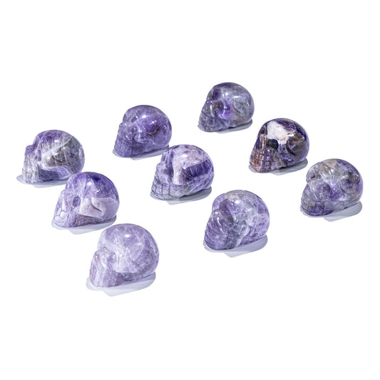 1-Inch Dream Amethyst Skull In Bulk