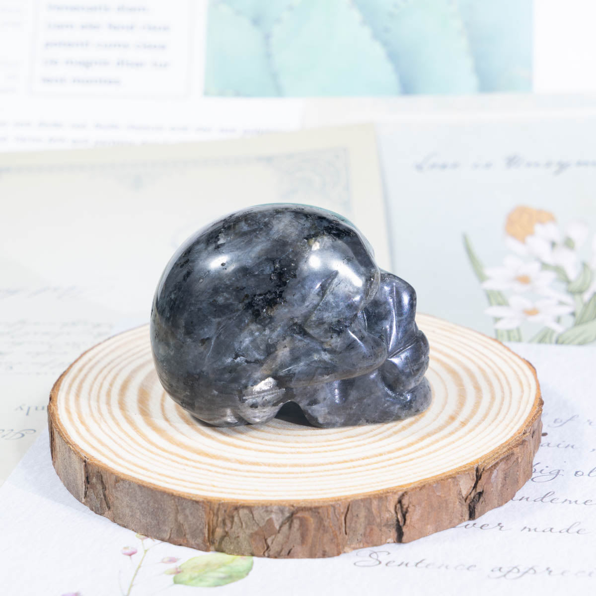 2-Inch Larvikite Skull In Bulk