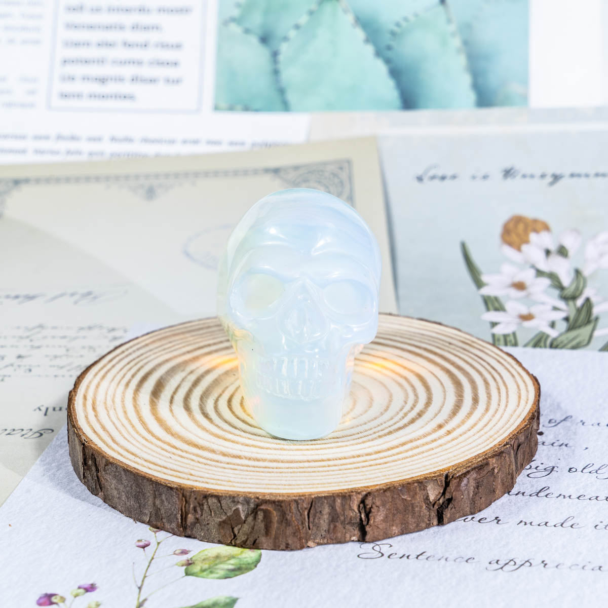 2-Inch Opalite Skull In Bulk