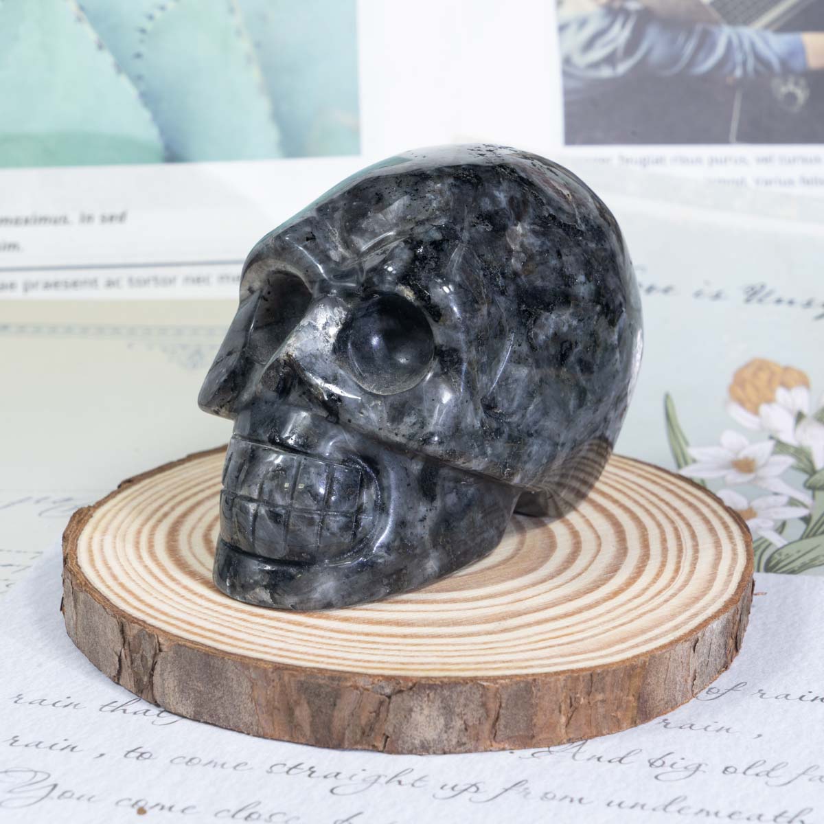 3-Inch Larvikite Skull In Bulk