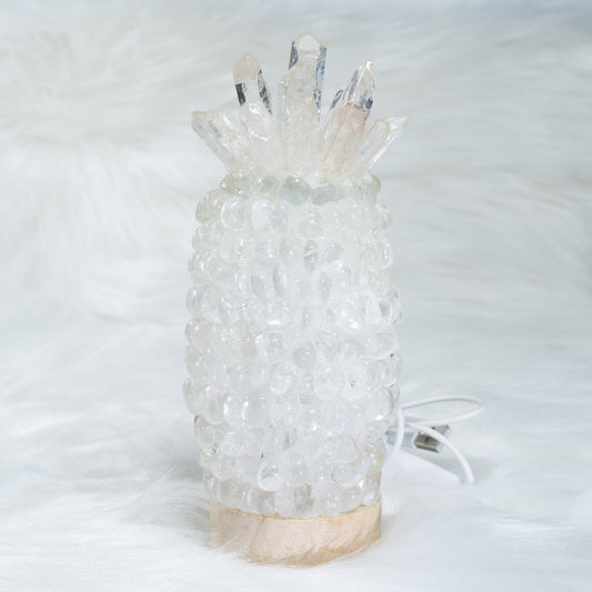 Clear Quartz Chips Pineapple  Lamp In Bulk