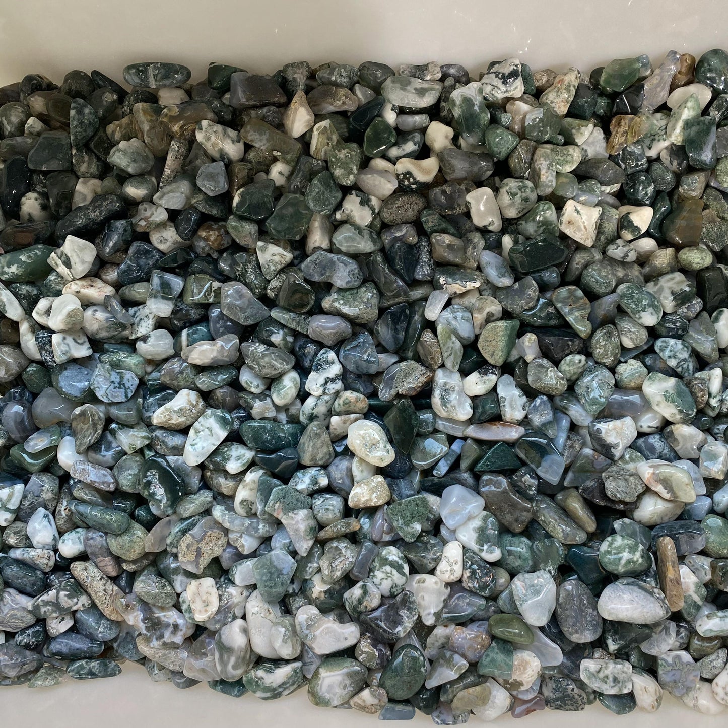 1.5-2.5cm Moss Agate Crushed Stones In Bulk