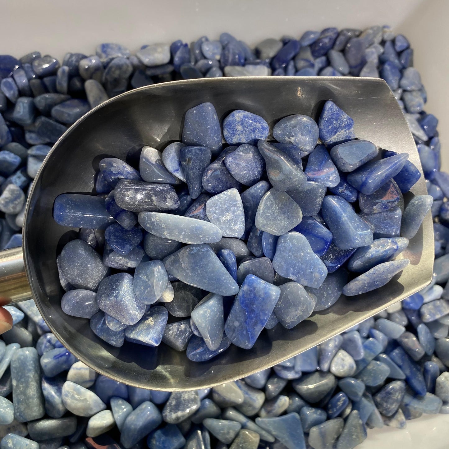1.5-2.5cm Blue Aventurine Crushed Stones In Bulk