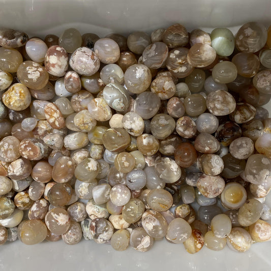 Flower Agate Tumbled Stones In Bulk