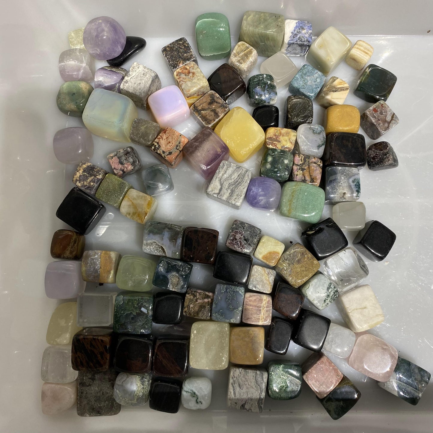 Mixed Squares Tumbled Stones In Bulk